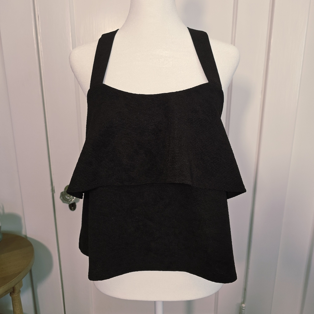 Madewell Black Ribbed Tank Top Size S